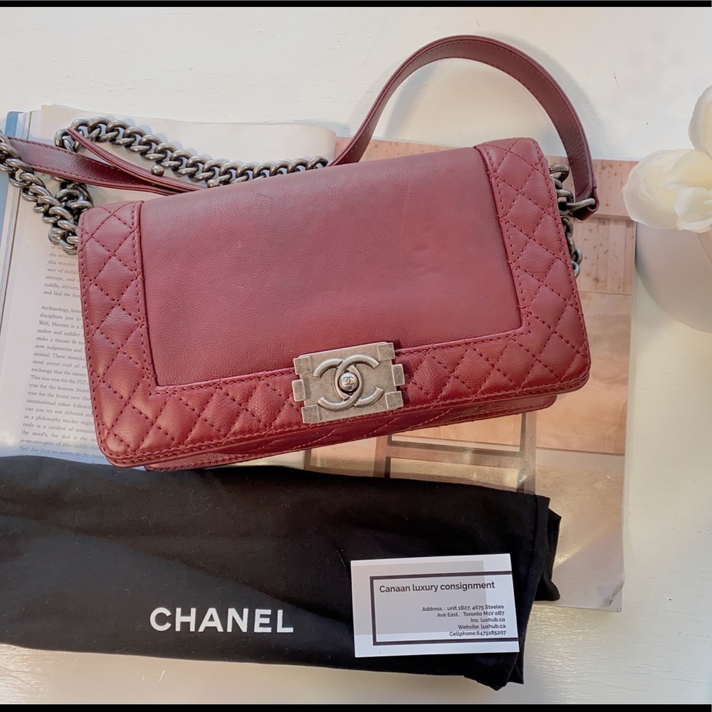 Chanel Medium Le Boy Burgundy